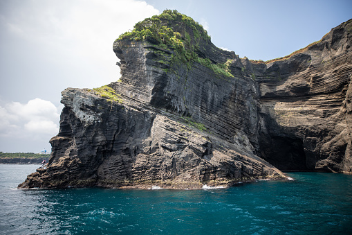Beautiful summer scenery of Udo Island, a famous tourist attraction in Jeju Island, South Korea.
