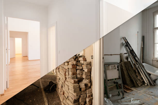 flat renovation, apartment before and after refurbishment