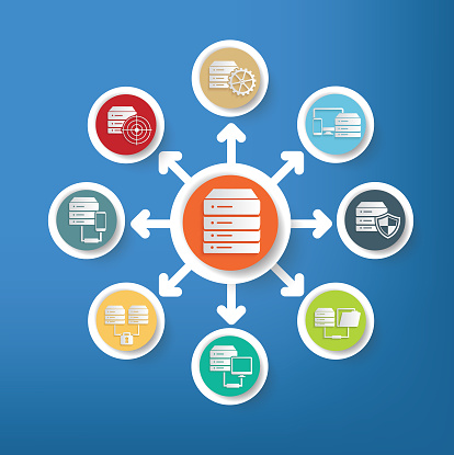 Database And Network Infographic Vector Design