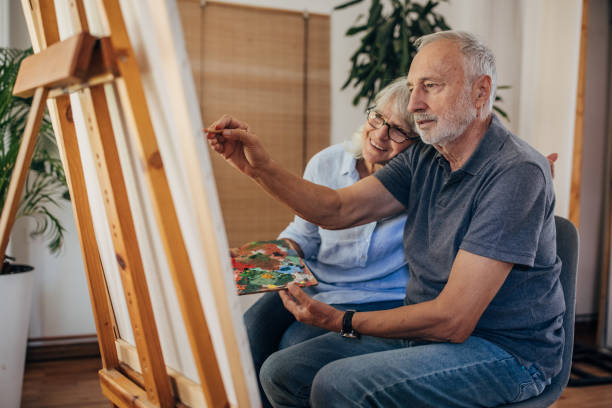 istock Senior male artist painting 1691907802