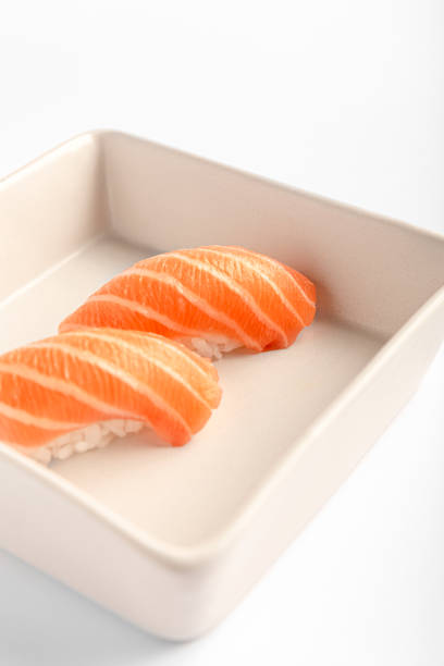 istock Close up gourmet sushi with salmon 1691926584