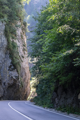 Bicaz River Gorge, in the Carpathian Mountains of Romania