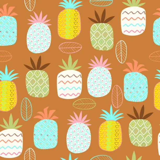 Vector illustration of Seamless patterns, hand-drawn style