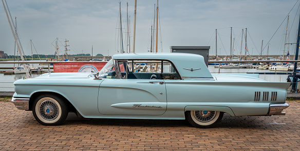 Lelystad, The Netherlands, 18.06.2023, Retro car Ford Thunderbird from the 1950s at The National Oldtimer