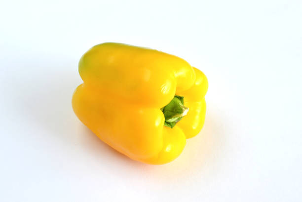 yellow pepper isolated on white background cut out