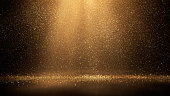 Glittering Gold Particles Raining Down - Christmas, Celebration, Award