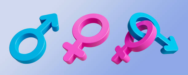 istock 3d set of gender symbols. 3d illustration. 1691981249