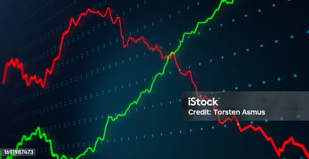 Stock Price Risining Rising And Falling Graph Stock Market And Exchange Chart Stock ...