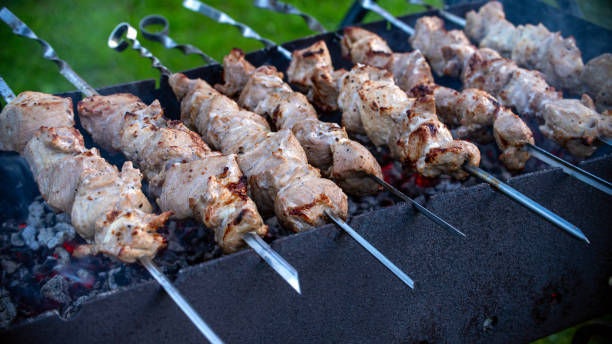 istock Barbecue with barbecue in country close-up 1692011646