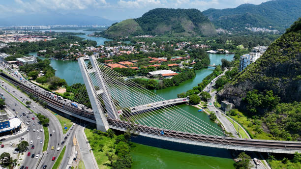 istock Cable Stayed Bridge at Barra da Tijuca in Rio de Janeiro Brazil. 1692019095
