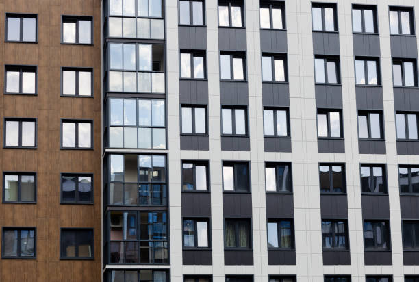 istock Architectural details of modern apartment building. 1692028751