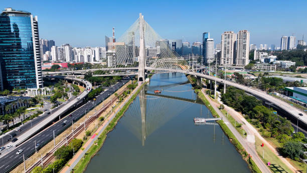 istock Cable Bridge At Downtown In Sao Paulo Brazil. 1692054799