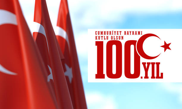 istock 29 Ekim Turkish Flag On Blue Sky 100th Anniversary 1692087283