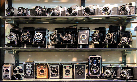 Vintage cameras in Camden town
