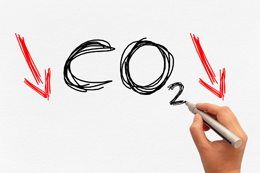 Reducing Carbon Dioxide CO2 Emissions Concept