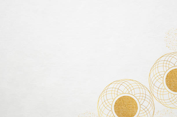 istock Japanese washi paper background with floral frame illustration 1692169806