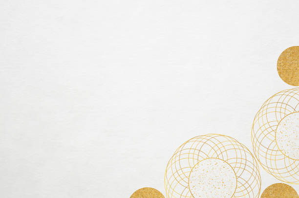 istock Japanese washi paper background with floral frame illustration 1692169819