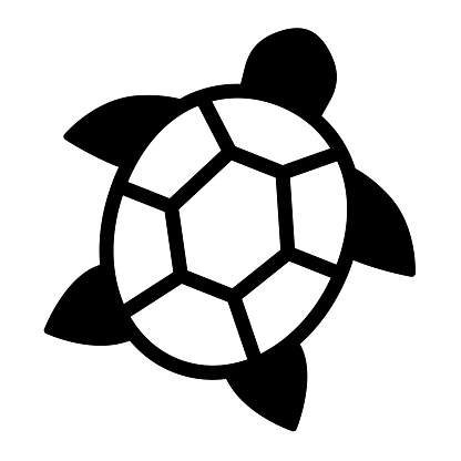 Sea turtle solid icon, worldwildlife concept, sea turtle vector sign on white background, turtle glyph style mobile concept web design. Vector graphics