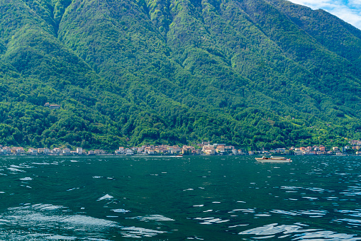 Sala Comacina and water taxi on Lake Como, Lombardy, Italy