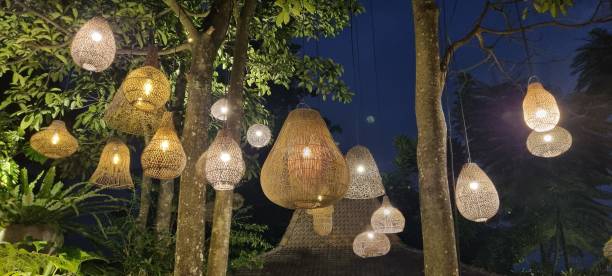 istock Outdoor rattan woven decorated lamp 1692235802