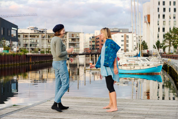 istock Two women having fun on the pier 1692238565