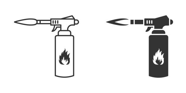Blowtorch icon. Gas burner icon. Vector illustration
