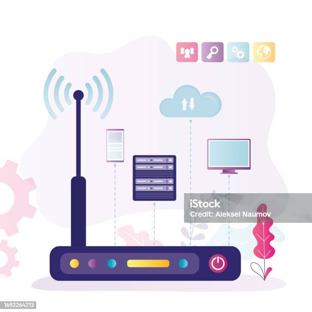 Clip Using Wi Fi Router Wifi Router Wireless Connection Technologies Various Gadgets Using Wifi ...