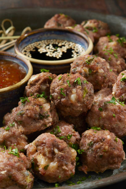 istock Asian Inspired Pork and Shrimp Meatballs 1692268371