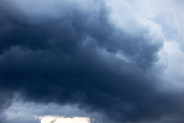 Dramatic sky with storm clouds.