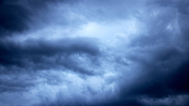 istock Dramatic sky background. Stormy clouds in the dark sky. Panoramic image can be used as a web banner or wide site header. 1692279195