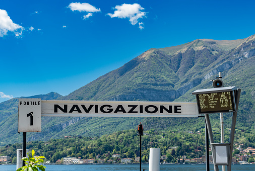Ferry terminal in Bellagio, Lake Como.