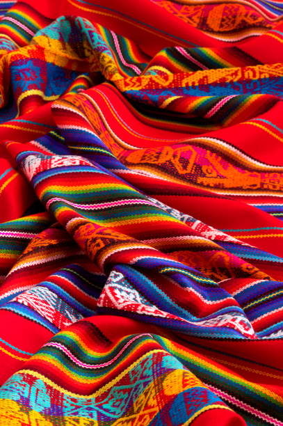 Peruvian fabric stock photo