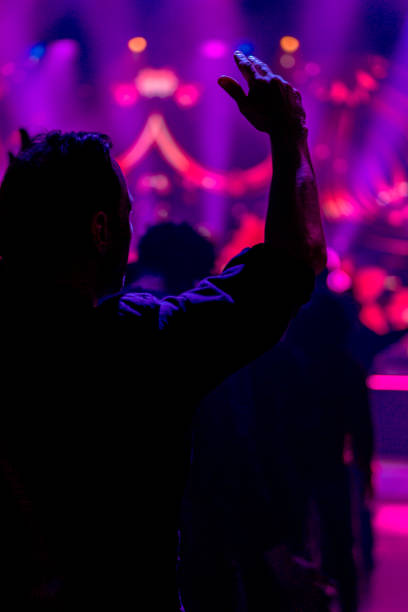 istock Hand raised in a concert 1692292511