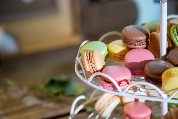 istock Macarons of several colors on a tray 1692292743