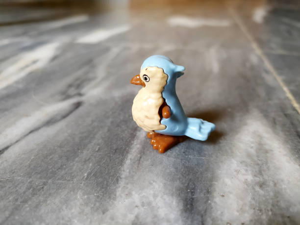 A sparrow toy with which children play was positioned on the floor