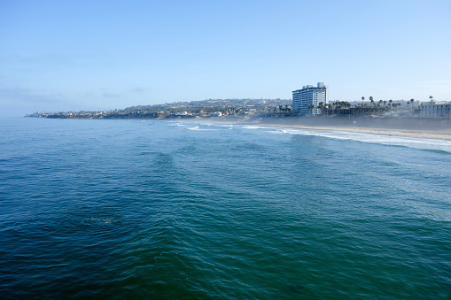 North side of Pacific Beach as seen from Crystal Pier, San Diego, California