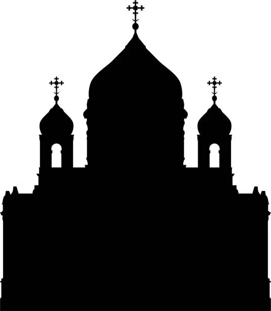 Vector illustration of Cathedral of Christ the Saviour, Moscow