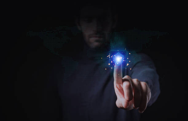 istock a cybersecurity idea A businessman demonstrates how to defend against online hacker attacks on computer networks. Smartphone privacy access that is safe a meta defense. 1692318718