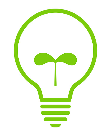 Bulb and Sprout Eco Icon