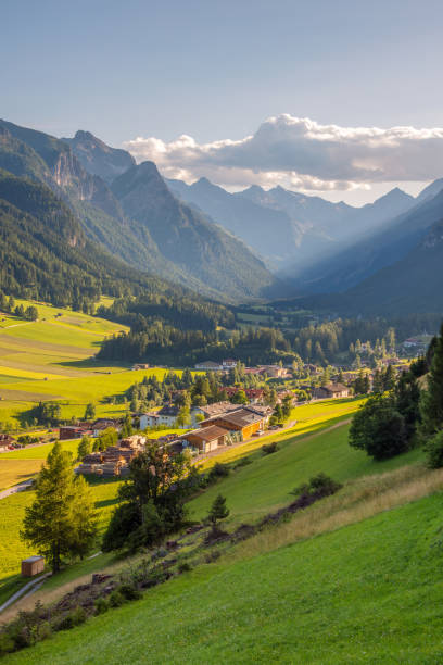 istock Picturesque alpine valley in summer during sunset. 1692367793
