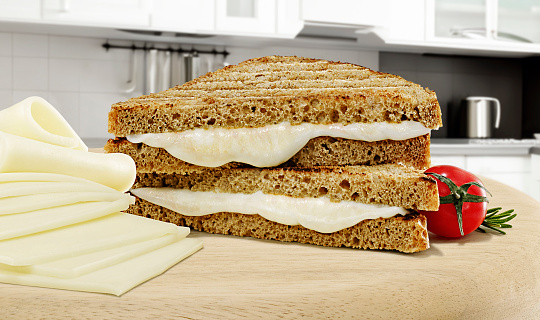 delicious toasted panini sandwiches on a kitchen counter
