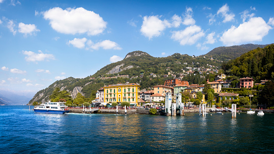 Holidays in Italy - scenic view of the tourist town of Varenna on Lake Como
