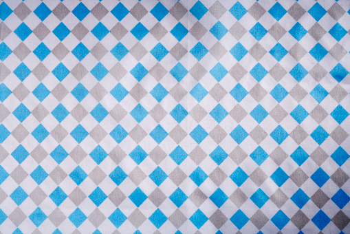 blue gray white checker pattern table cloth
