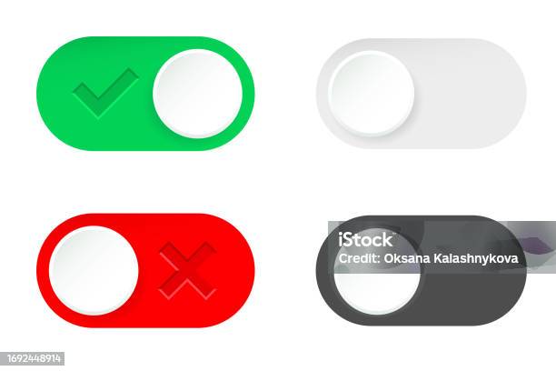Real Switch Toggle Buttons Gouges Switch Toggle Buttons Realistic Switch Toggle Buttons Stock ...