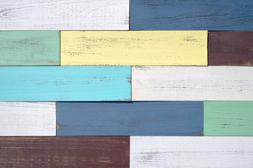 different colored wooden planks for background use