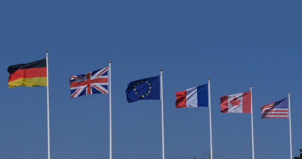 istock European Flags Waving in the Wind 1692464582