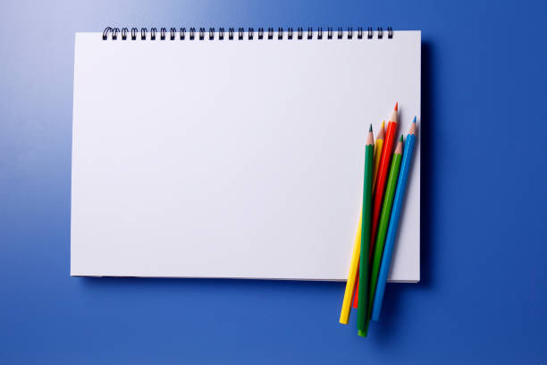 Color pencils with sketch pad