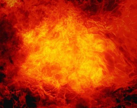 background of fire as a symbol of hell and eternal torment