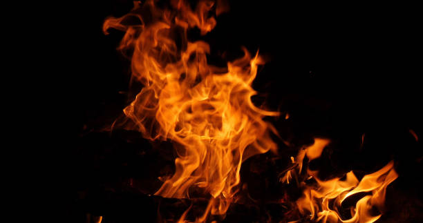 istock Bonefire, Fire flames in campfire, campsite at Masai Mara Park, Kenya 1692481432