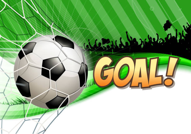 победный гол - soccer goal net winning stock illustrations